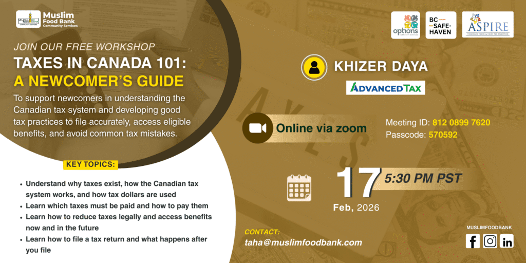 Taxes in Canada Workshop for Newcomers